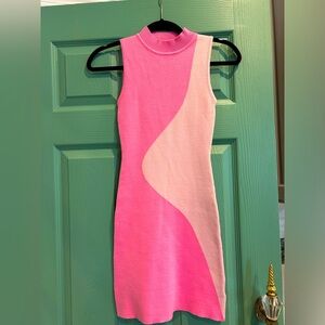 Pink Peppermayo knit dress. Never worn SZ S/M